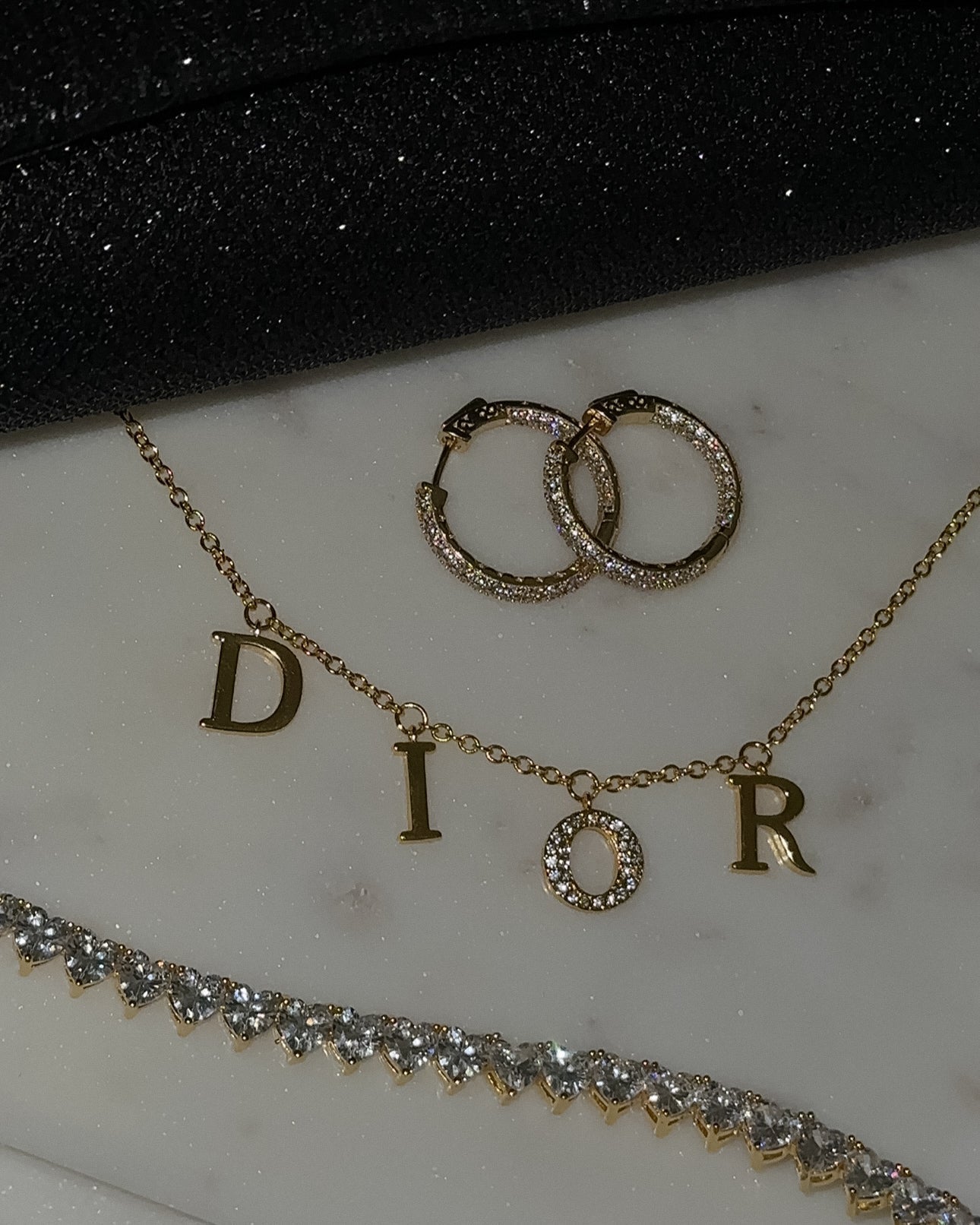 Gold CR Necklace