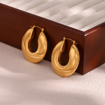 Boucles d'oreilles disque en or