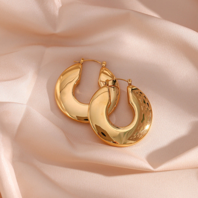 Boucles d'oreilles disque en or