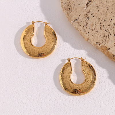 Boucles d'oreilles disque en or