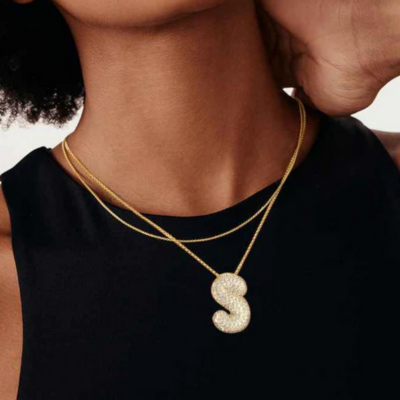 Collier Initiale Doré