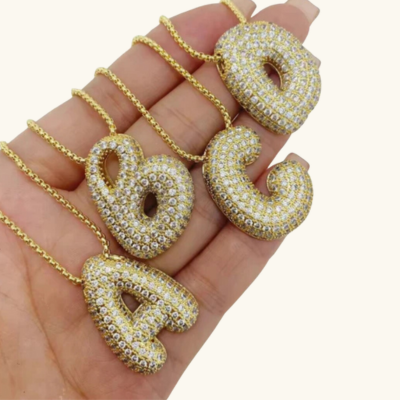 Collier Initiale Doré