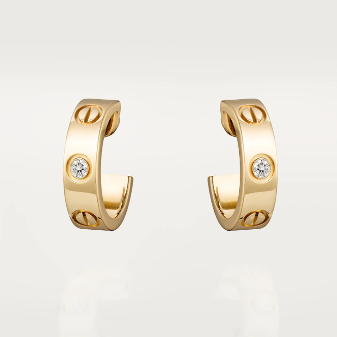 Boucles d'oreilles en cristal Love