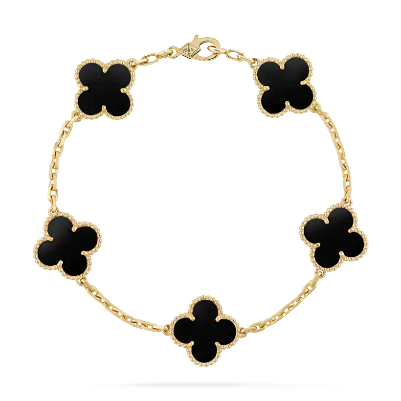 CLOVER Bracelet | Black/Silver