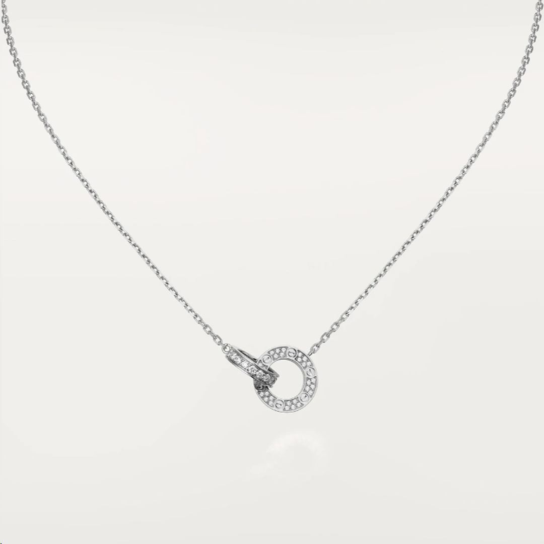 AVA ALINE Ketting | Diamant Zilver