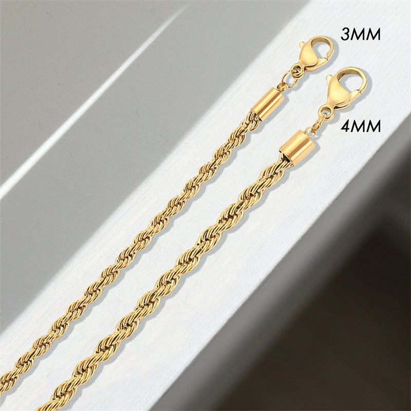 Gigi Rope Chain Gold Bracelet