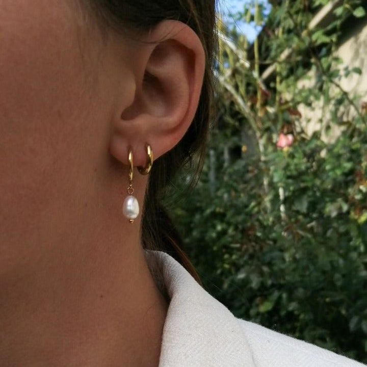 Boucles d'oreilles en perles BETHANY | Or