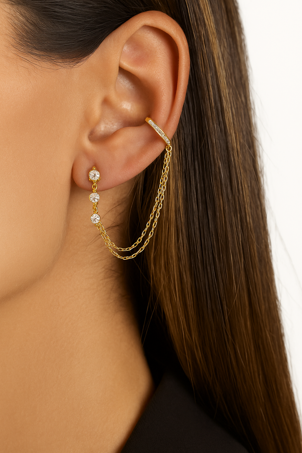 Boucles d'oreilles à bracelet en chaîne Audra