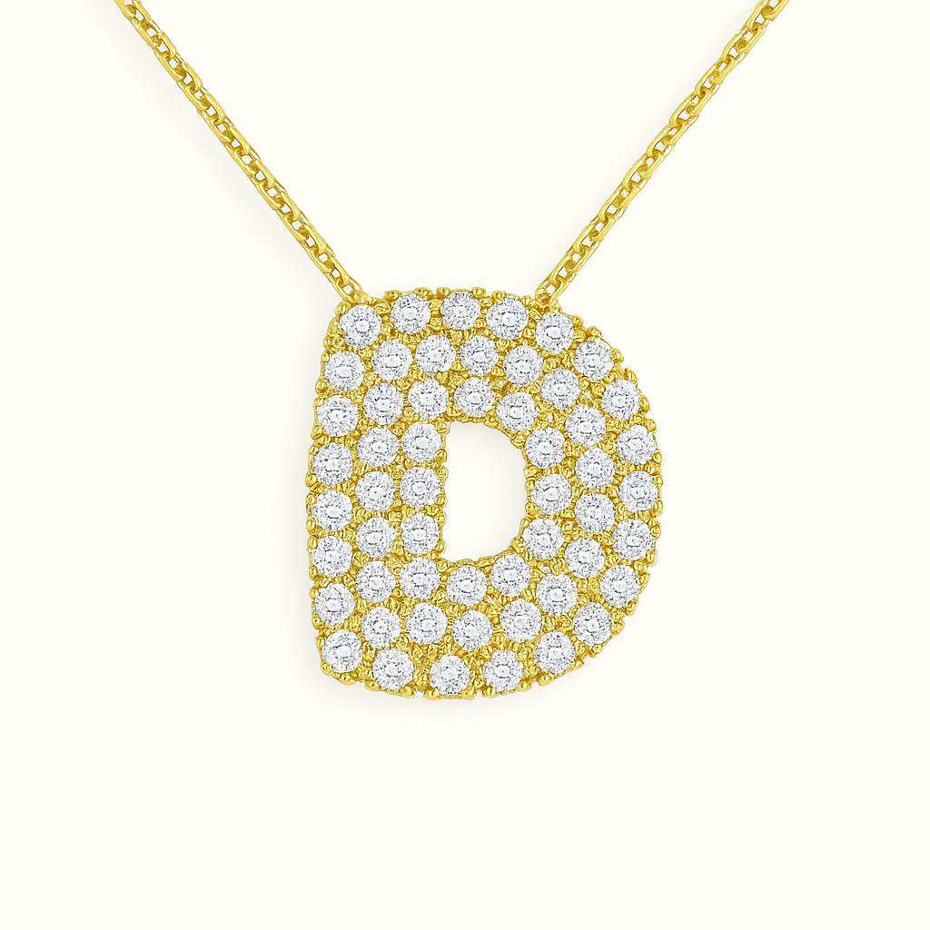 Collier Initiale Doré