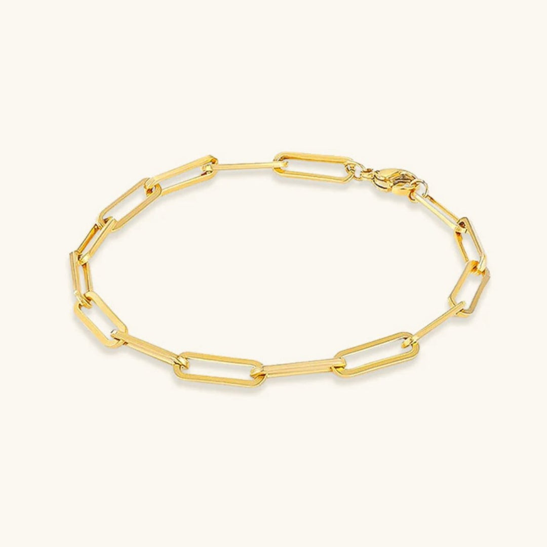 Eloise Gold Paper Clip Bracelet