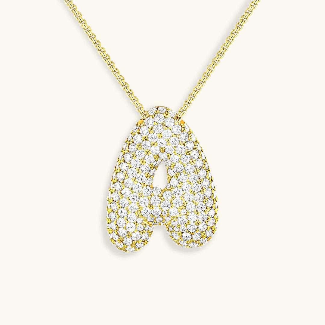 BUBBLE | Initial Diamond Necklace