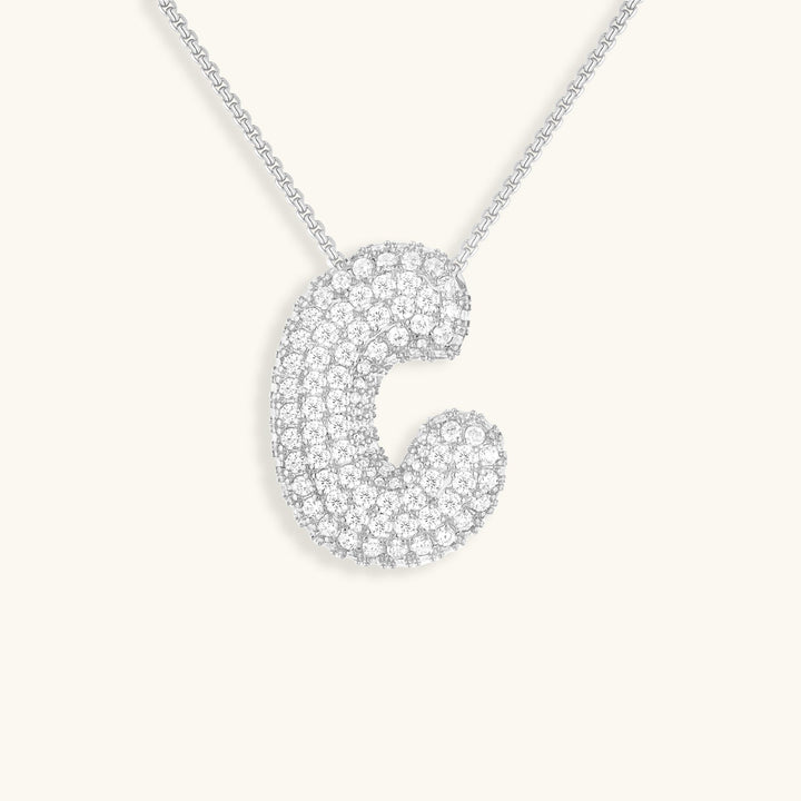 Collier Initiale Bulle Diamant