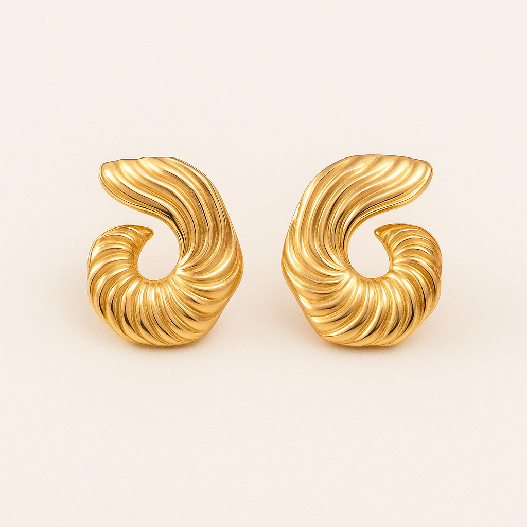 Boucles d'oreilles sculpturales Iris