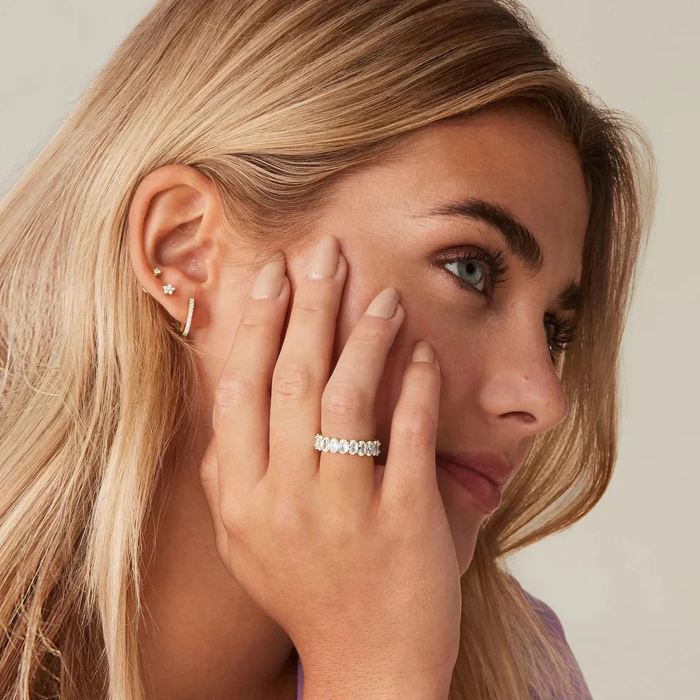 Bague en or avec diamant simulé Antoinette