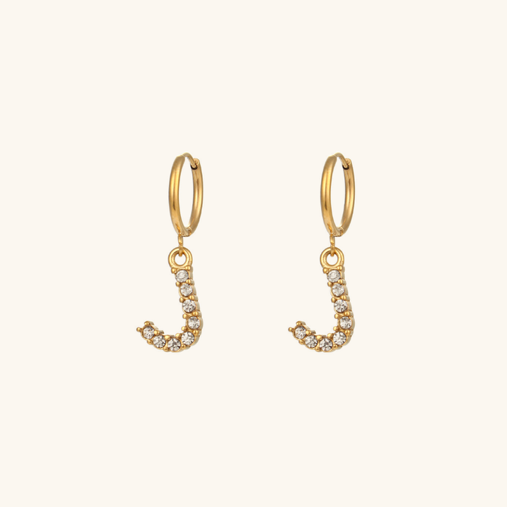 Wilhemina Initial Letter Earrings