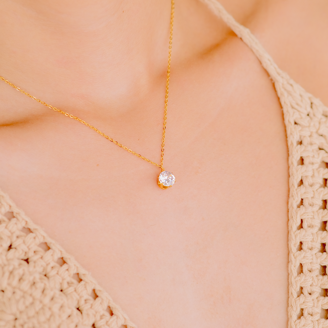 Collier solitaire en or Kyla