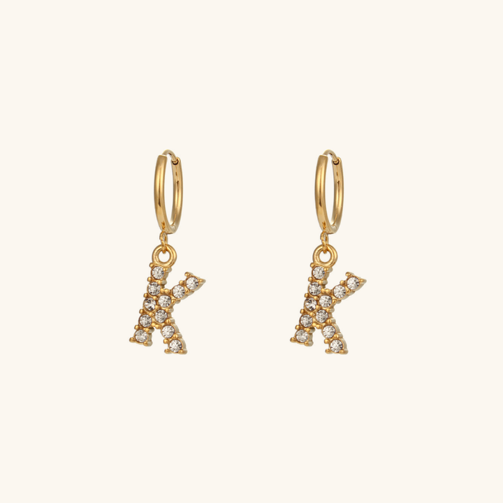 Wilhemina Initial Letter Earrings