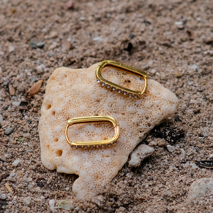 Boucles d'oreilles créoles en or Maya