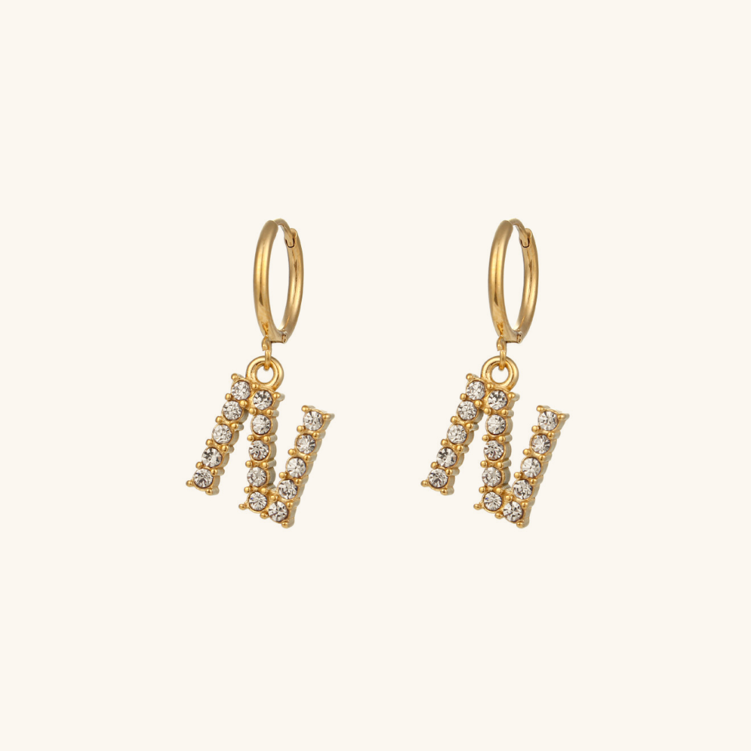 Wilhemina Initial Letter Earrings