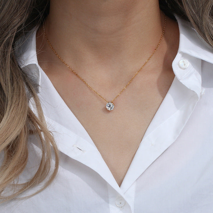 Collier solitaire en or Kyla