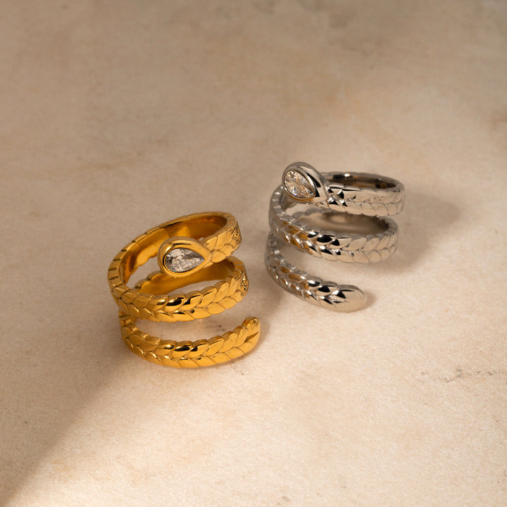 Bague serpent en or Davina