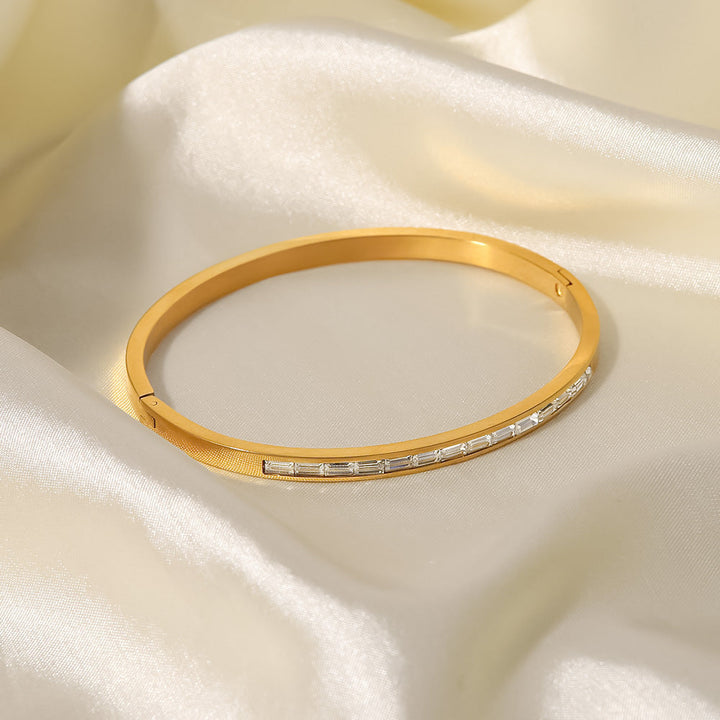 Grace Gold Diamond Bangle 