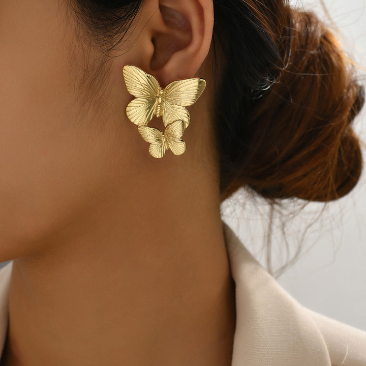 Boucles d'oreilles PAPILLON | Or