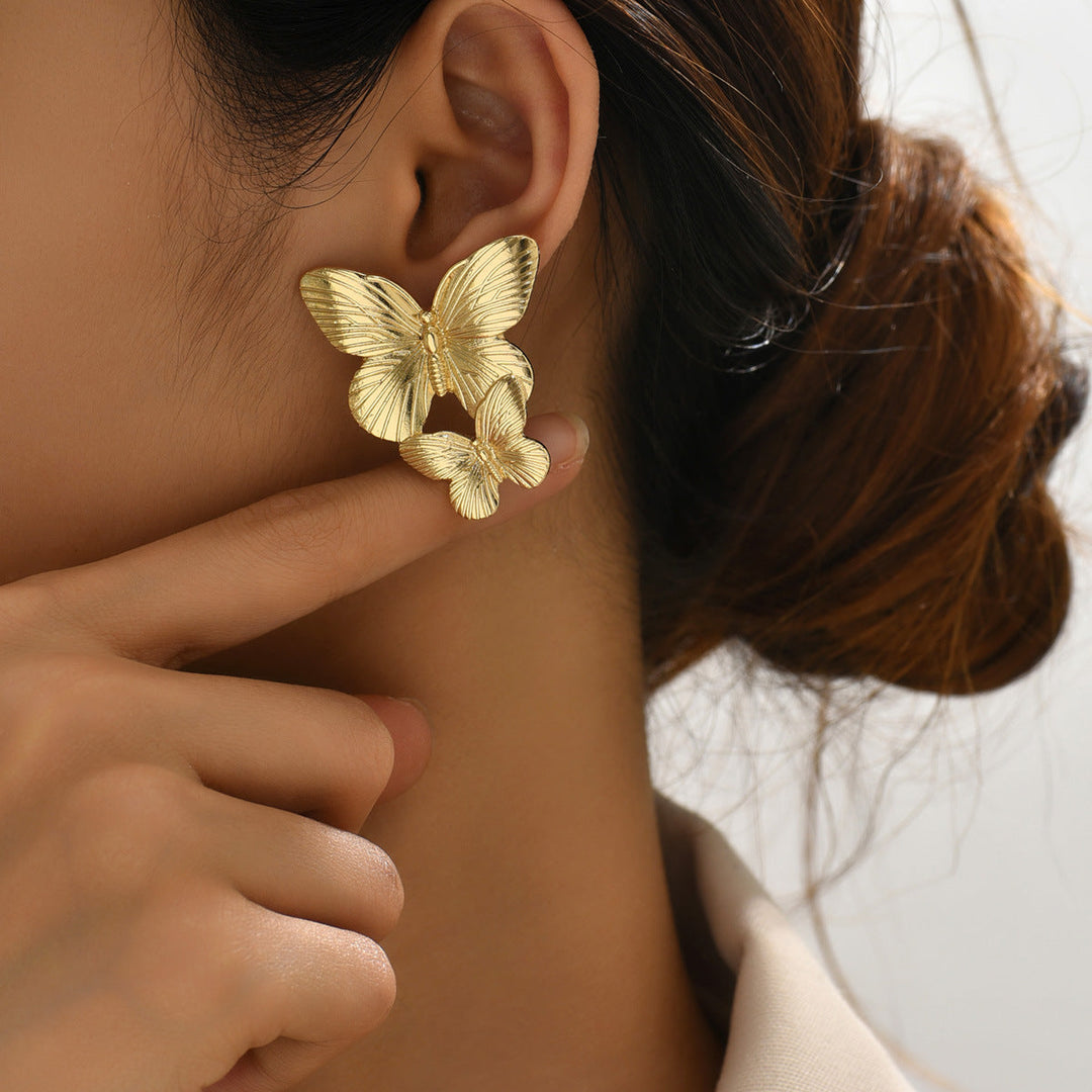 Boucles d'oreilles PAPILLON | Or