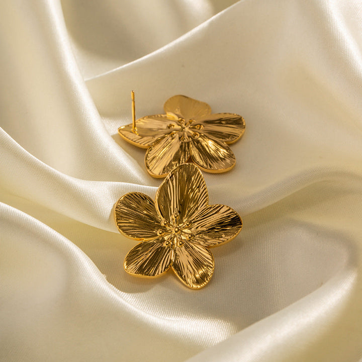 ALLAYSA Flower Earrings | Gold