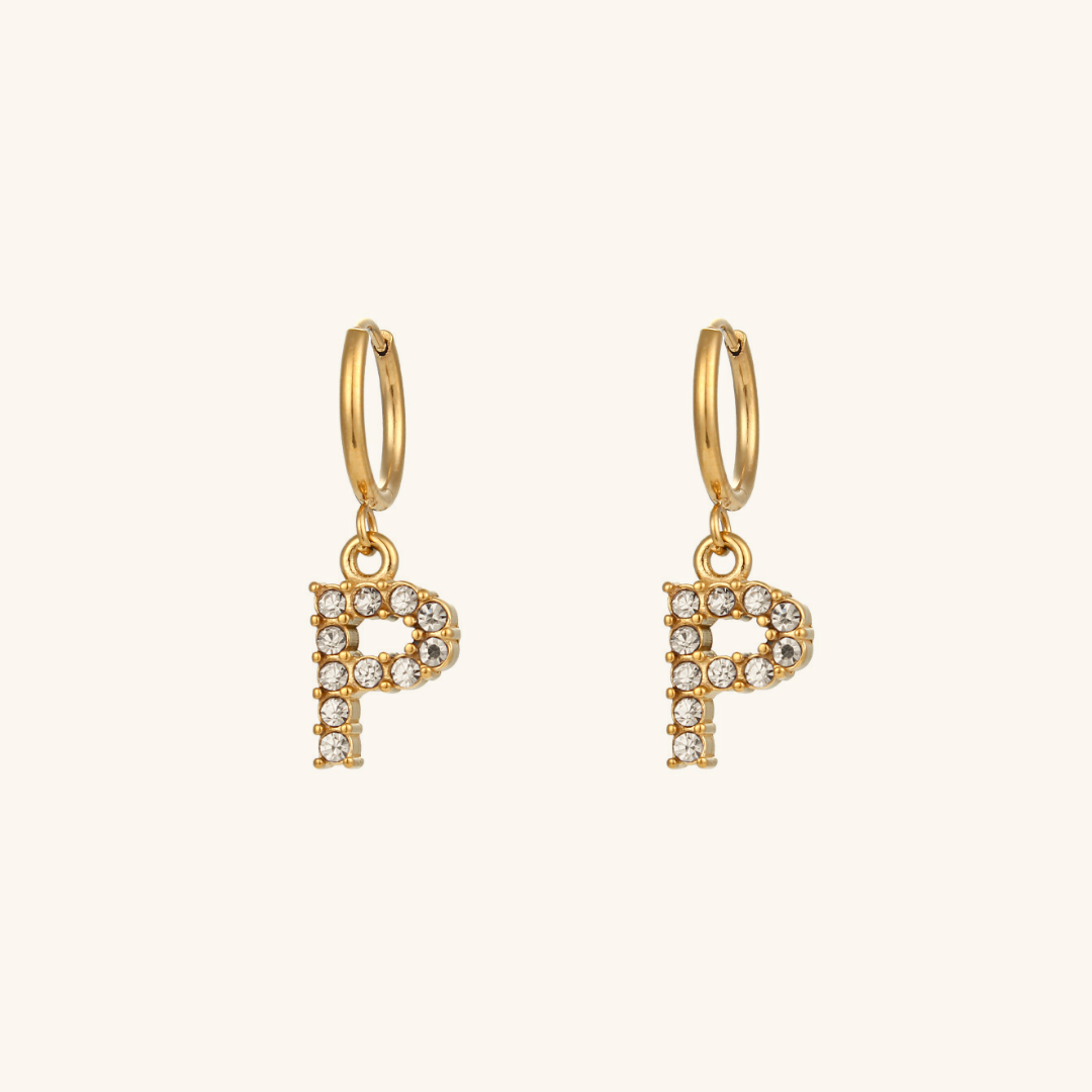 Wilhemina Initial Letter Earrings