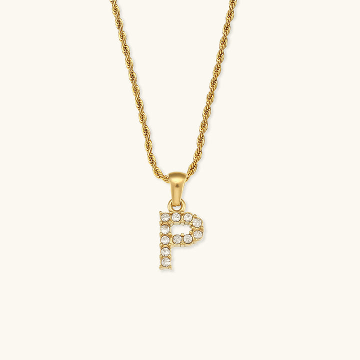 Collier en diamant avec initiale de la lettre Maeve