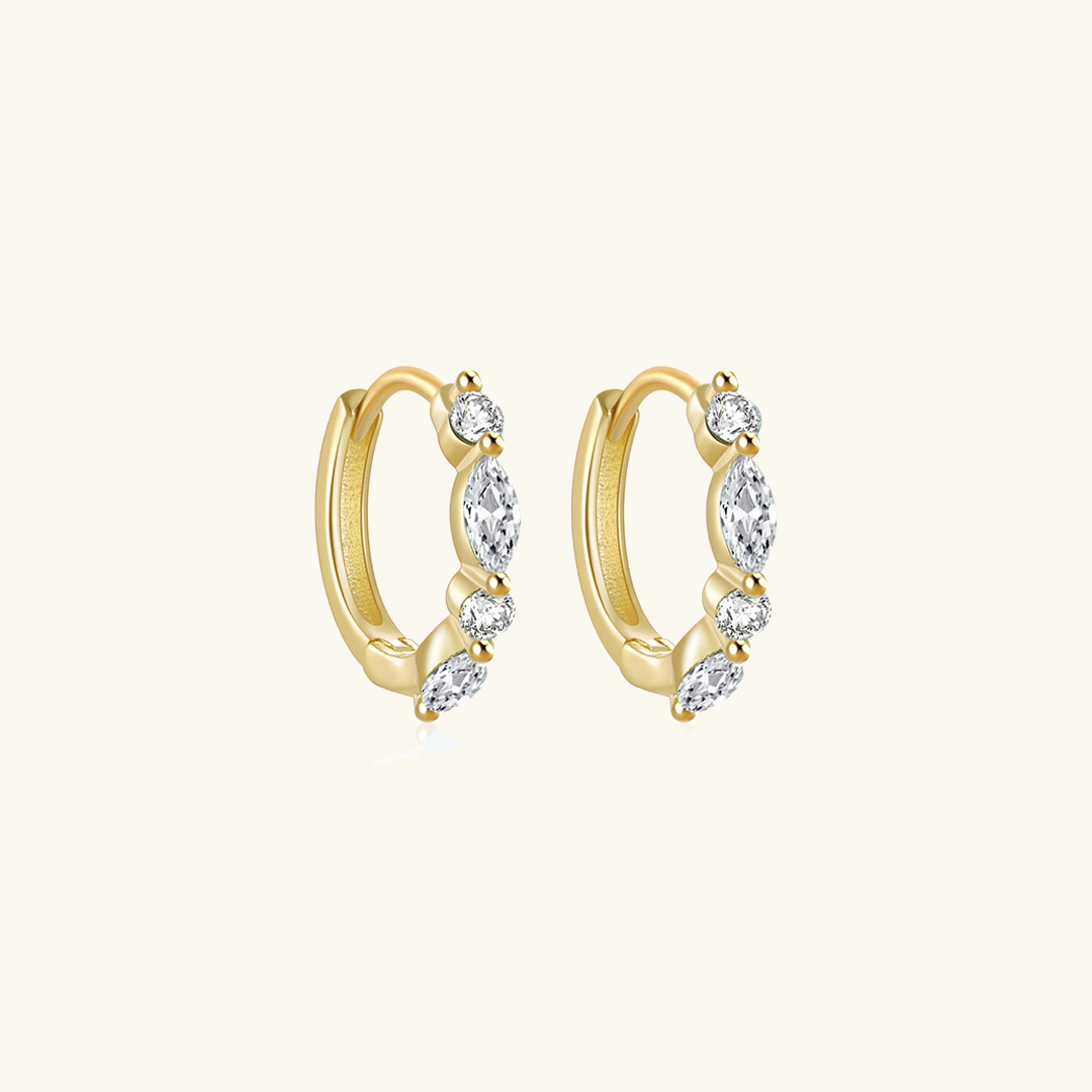 AILA Diamond Earrings | Gold