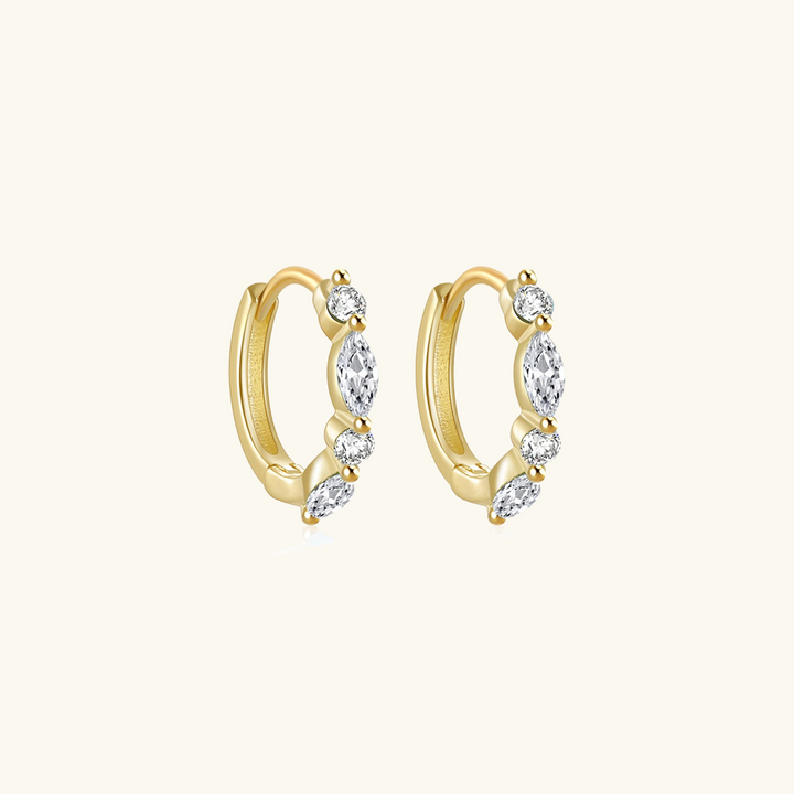 AILA Diamond Earrings | Gold