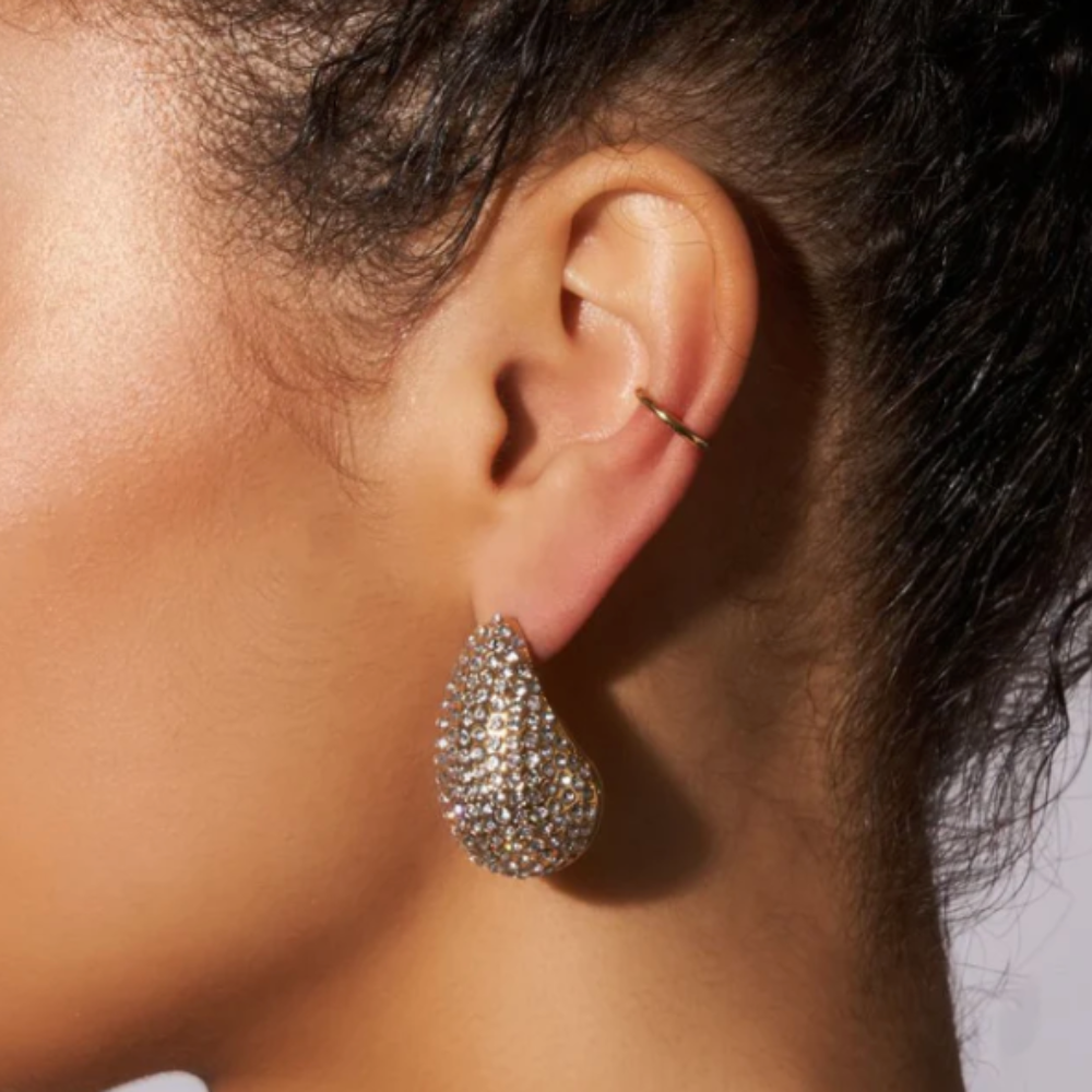 Boucles d'oreilles goutte d'eau ELLA | Argent brillant