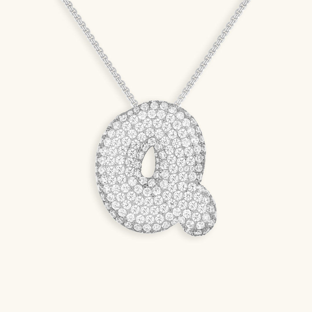 Collier Initiale Bulle Diamant