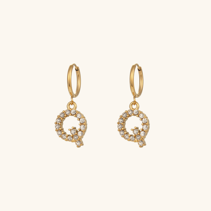 Wilhemina Initial Letter Earrings