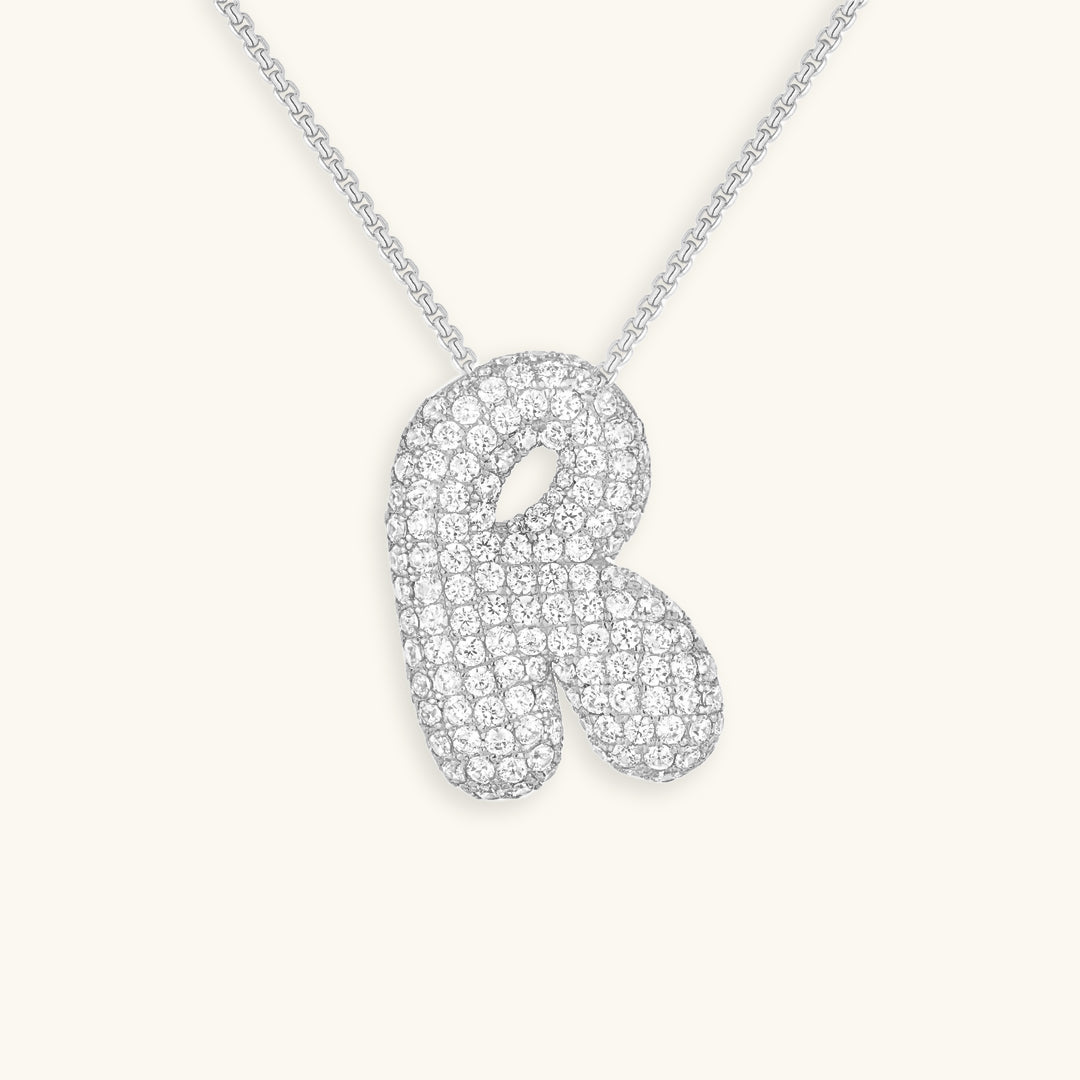 Collier Initiale Bulle Diamant