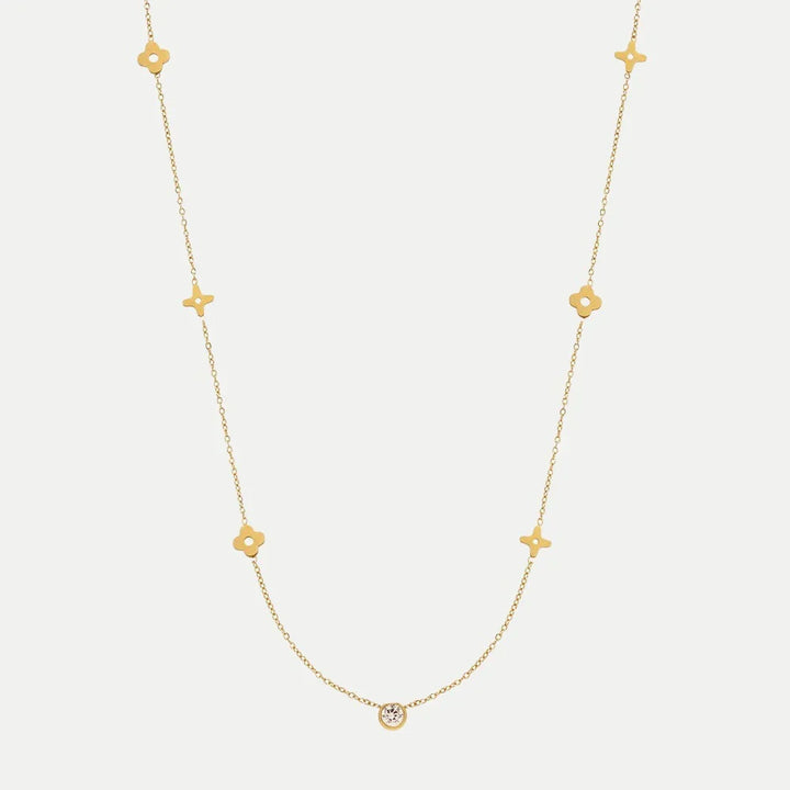 CARRIE Klaver Ketting | Goud