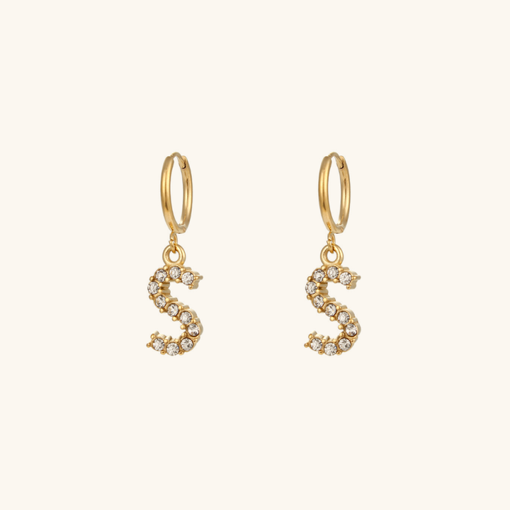 Wilhemina Initial Letter Earrings