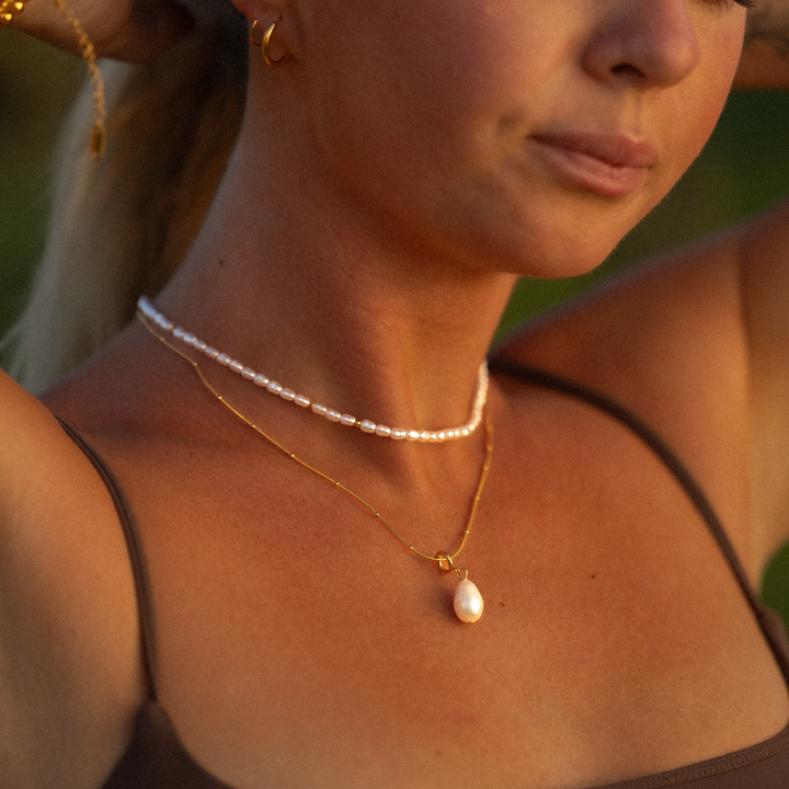 Aloha Pearl and Gold Choker