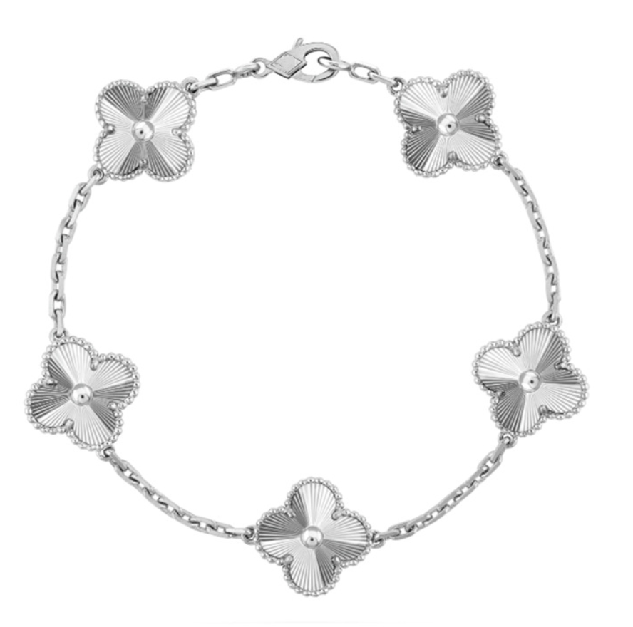 CLOVER Bracelet | Black/Silver