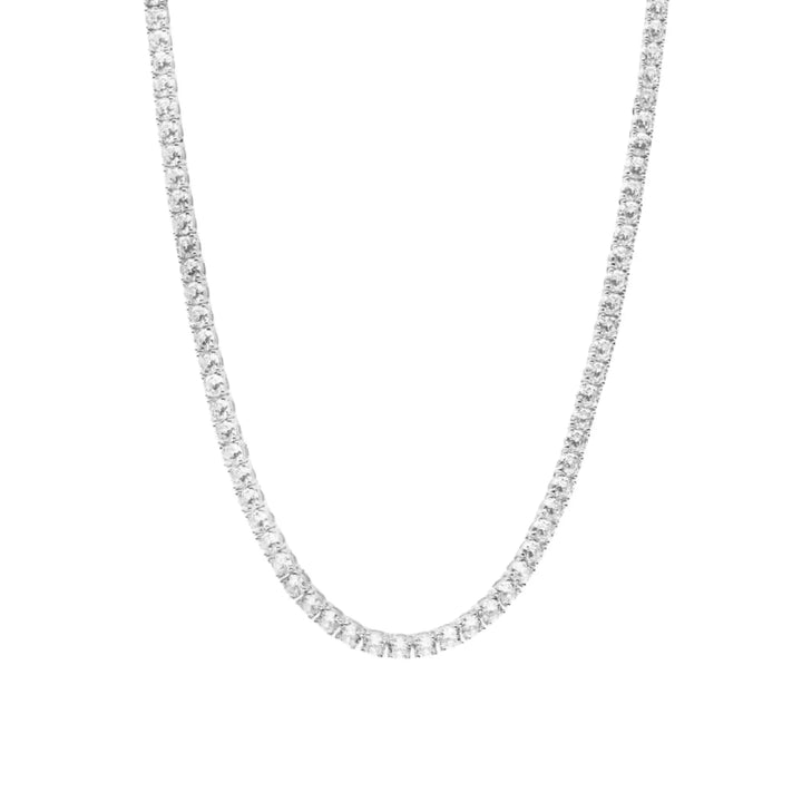 ABBY Classic Tennis Necklace | Silver