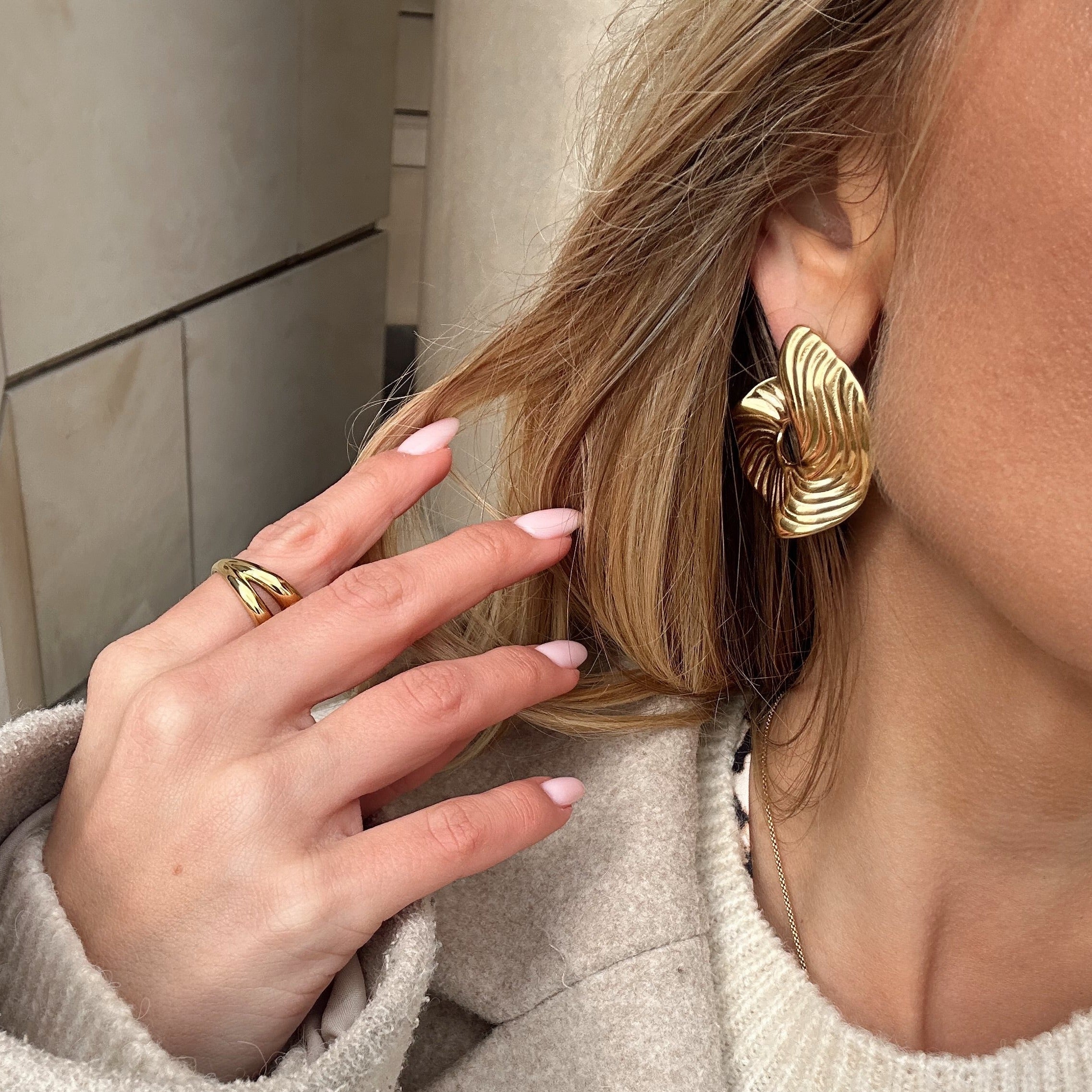 Boucles d'oreilles Sculpturales Iris