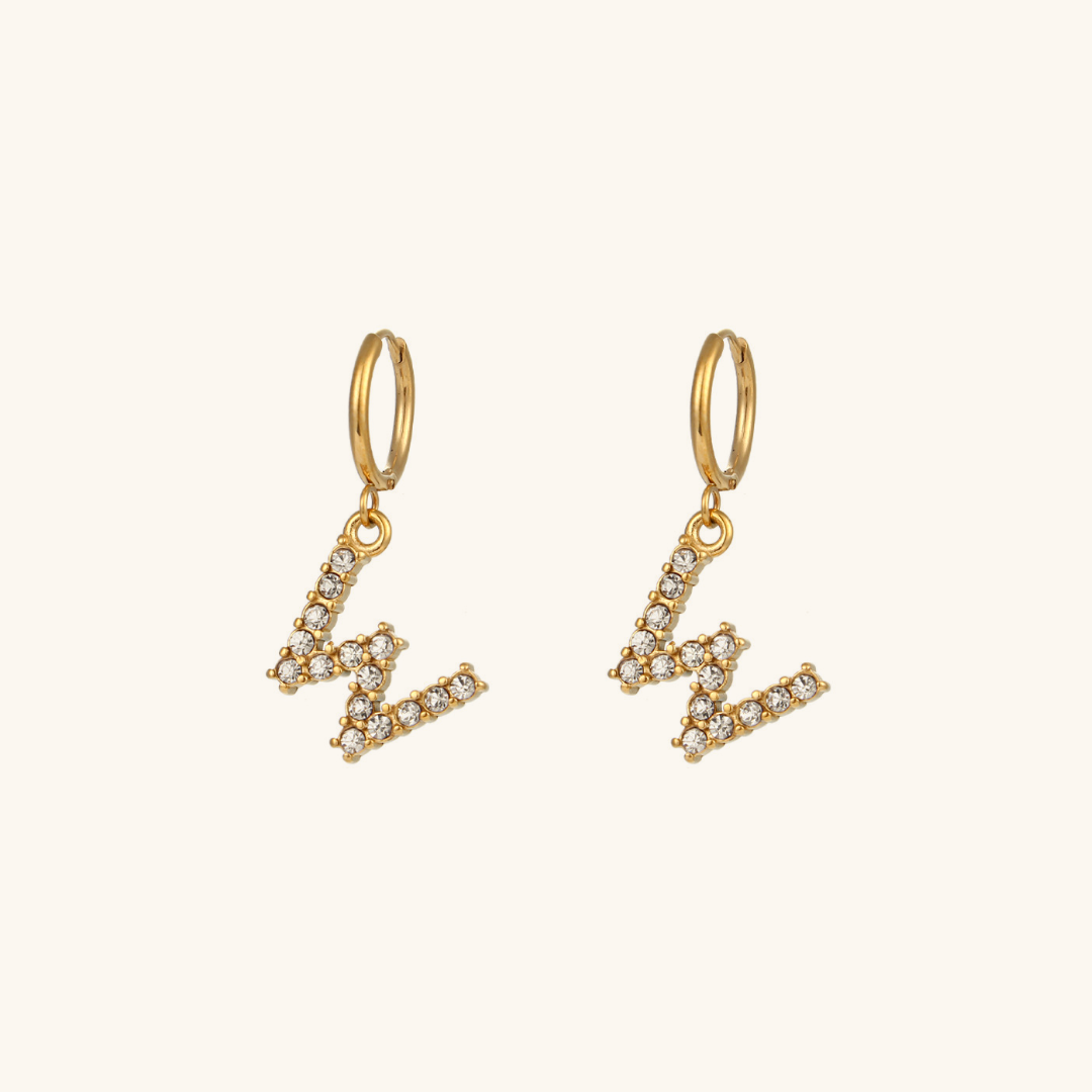 Wilhemina Initial Letter Earrings