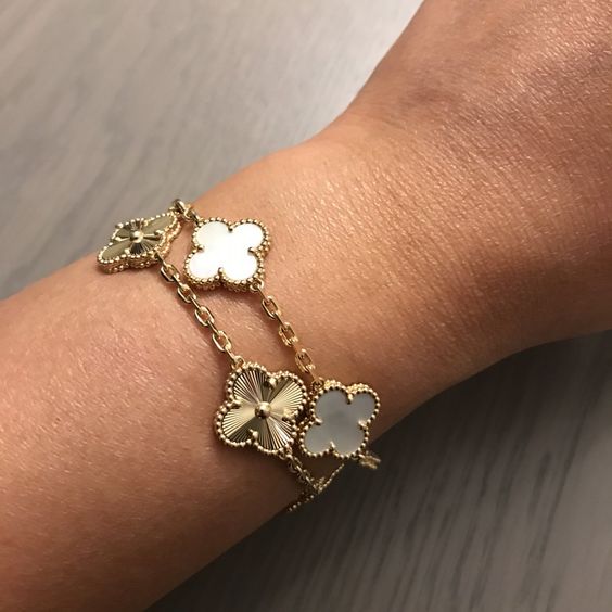 KLAVER Armband | Goud