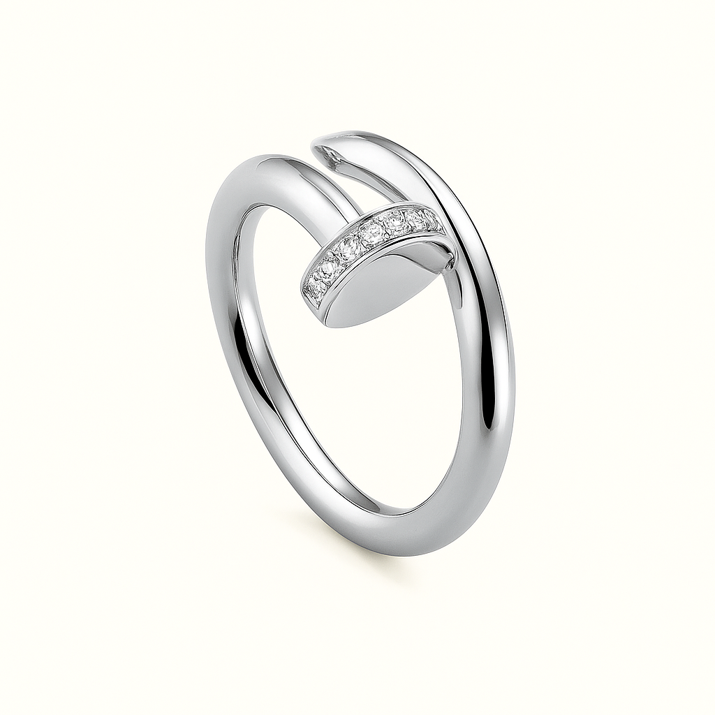 Bague en Cristal en Forme de Clou