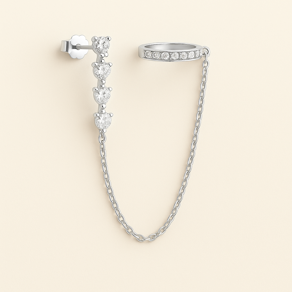 Boucles d'oreilles à bracelet en chaîne Audra