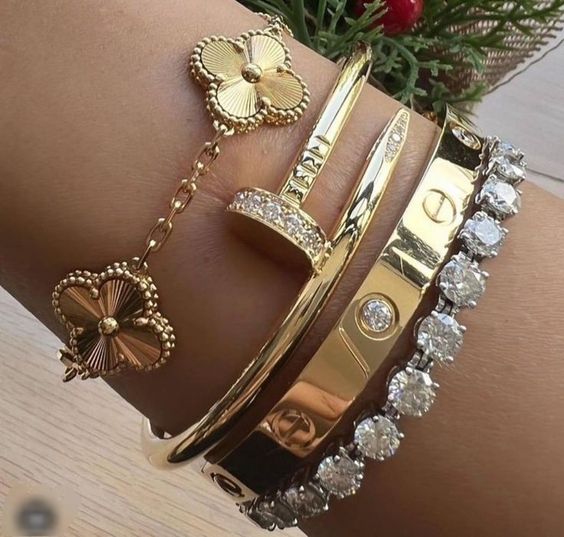 KLAVER Armband | Goud