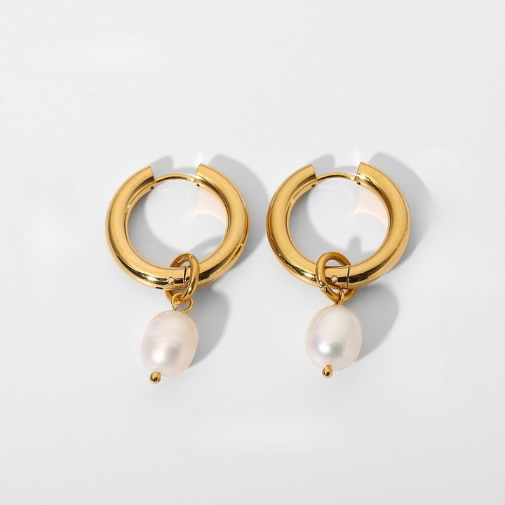 Boucles d'oreilles en perles BETHANY | Or