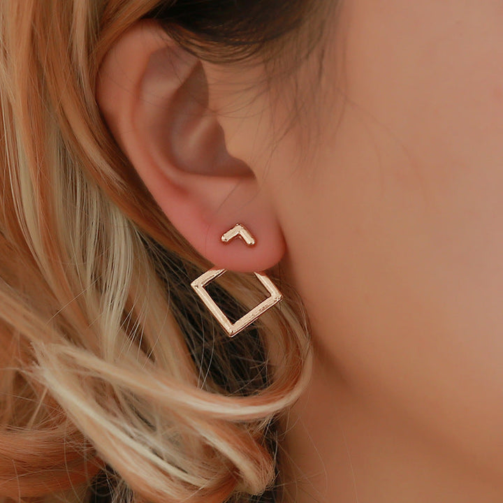 SQUARE Square Earrings | Gold